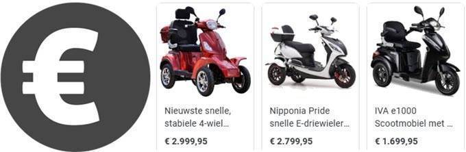 vaste scootmobielen prijzen en aanbiedingen